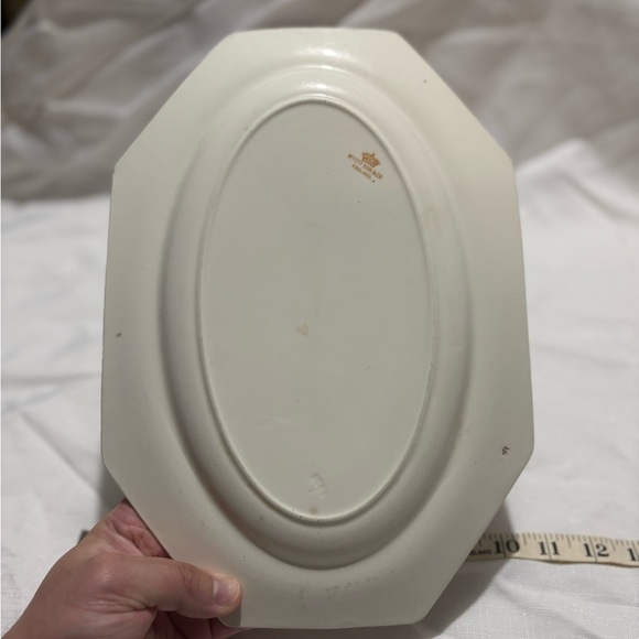 Vintage Floral Octagonal Platter with Bird Design - Picture 6 of 7